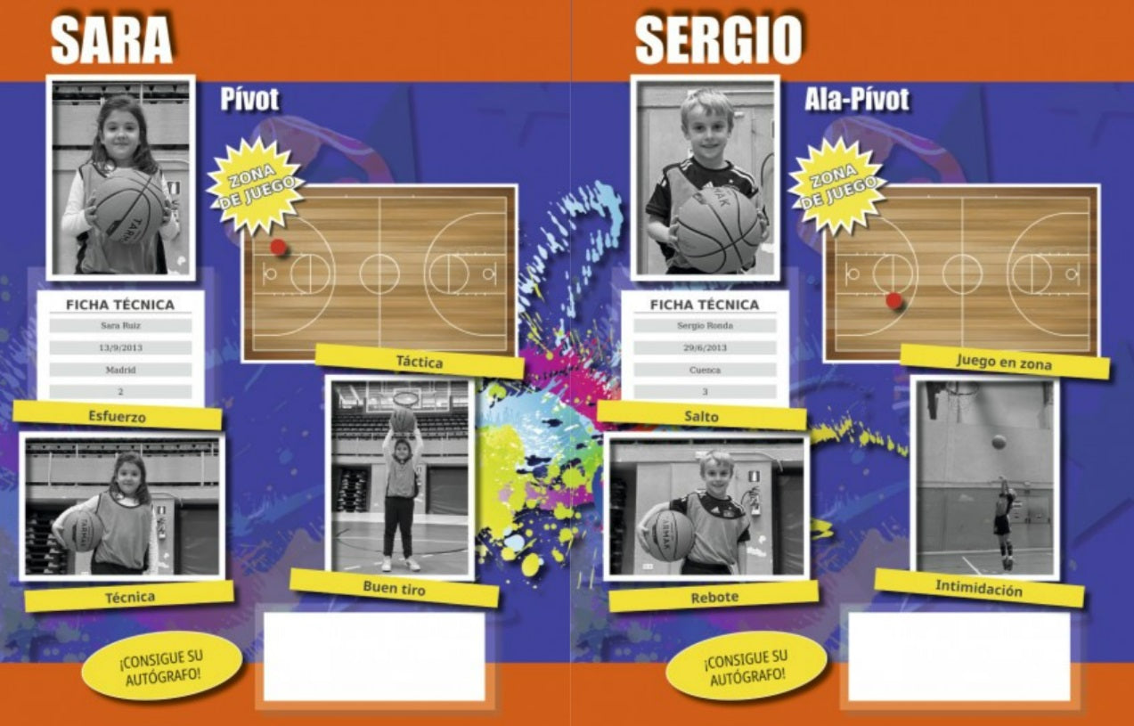 Álbum con cromos de todos los alumnos (tipo baloncesto)