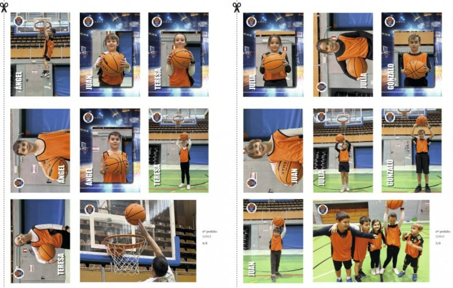 Álbum con cromos de todos los alumnos (tipo baloncesto)