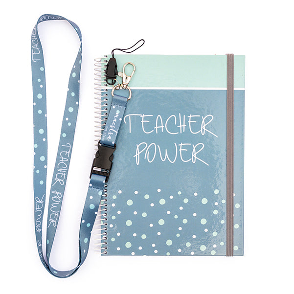Libreta + Lanyard "Teacher Power"