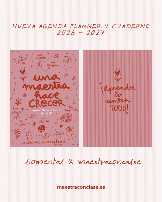 Agenda Maestra con clase 2026-27 I Castellano