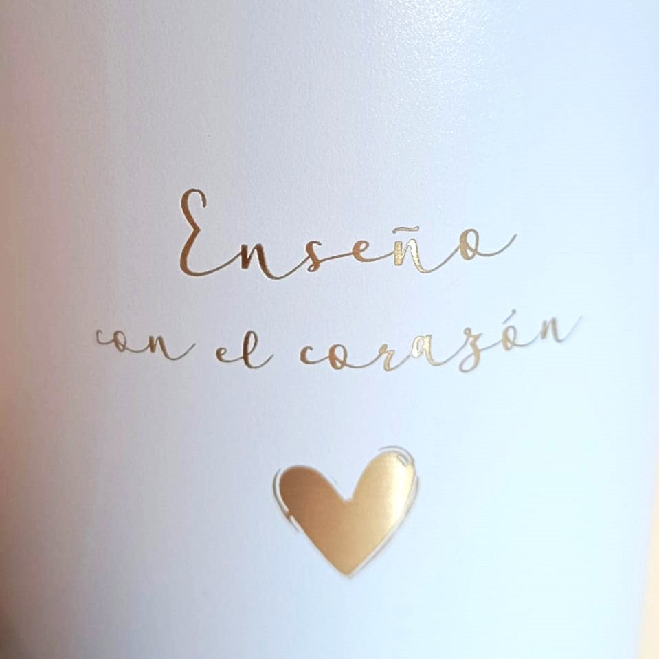Botella Termo "RUNBOTT MII" 600ML Cielo empolvado "Enseño con el corazón"